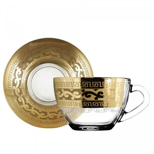 ГУСЬ ХРУСТАЛЬНЫЙ Набор чайный 12 предметов с узором Версаль EAV08-1416/1349/S