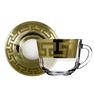 ГУСЬ ХРУСТАЛЬНЫЙ Набор чайный 12 предметов с узором Греческий узор GE03-1416/1349/S