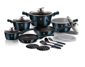 BERLINGER HAUS Набор посуды 18пр BH 7036 Aquamarine Metallic Line