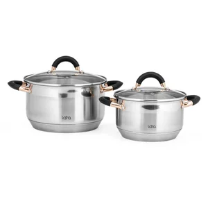 LARA Набор кастрюль LR02-116 Black and Rose