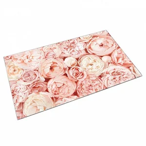 ZERAKS Доска разделочная 23×37см стеклянная ДВ4-020 Пионы