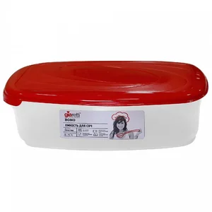 DELTA Емкость для СВЧ Bono прямоугольная 1 л GR2223СТ сочный томат