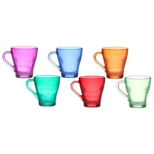 PASABAHCE Кружка чай Радуга 250мл.6шт. 9095/212-013