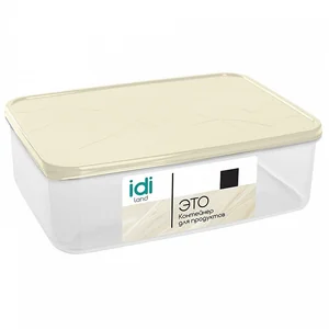 DELTA Контейнер для продуктов Modena прямоугольный 1 л с гибкой крышкой 221110425/01 светло-бежевый