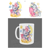 DELTA Кружка фарфор 350 мл Мишка и зайчик