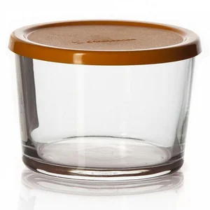 PASABAHCE Банка малая БЕЙЗИК 220 мл с оранжевой крышкой 42230SLBOR