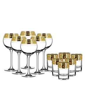 ГУСЬ ХРУСТАЛЬНЫЙ Универсальный набор 12пр. Греческий узор EAV03-1689/837/S