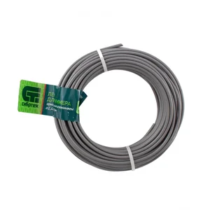 СИБРТЕХ Леска для триммера круглая, армир. алюминием, 2,4 мм х 15 м 961935