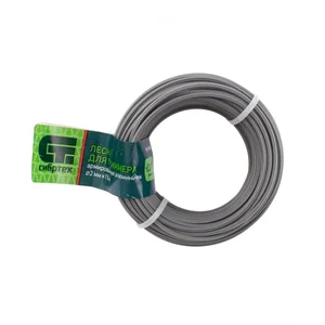 СИБРТЕХ Леска для триммера звезда, армир. алюминием, 2,0 мм х 15 м 961965