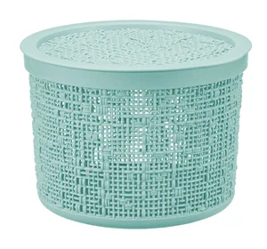 М-ПЛАСТИКА Коробка 2л БЯЗЬ МОРСКАЯ ВОЛНА с крышкой D=17см М 2328