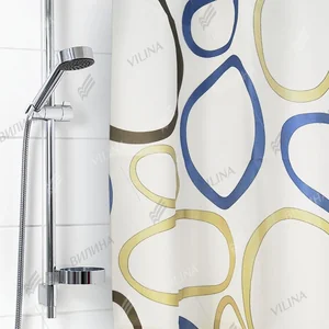 VILINA Занавес для ванной комнаты 180 x 180 см Круги 6666 1009