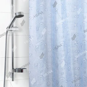 VILINA Занавес для ванной комнаты 180 x 180 см Ракушки серые 6666 1499-2