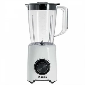 DELTA Блендер стационарный 800 Вт, 1,5 л DL-7317 с пластиковой чашей, белый с черным