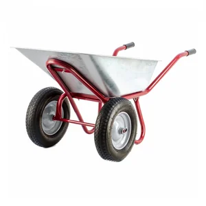 СТРОЙМАШ Тачка садово-строительная двухколесная оцинкованный кузов, пневмоколесо, грузоподъемность 250 кг