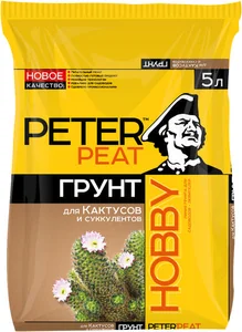 PETER PEAT Грунт Для кактусов и суккулентов, линия ХОББИ,  5л, Х-14-5