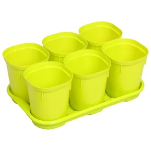 DELTA Набор горшков для выращивания рассады InGreen Smart Solution с поддоном и торфяными таблетками 6x4