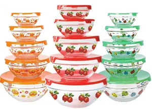 Kelli Набор стеклянных салатниц KL-230 оранжевый