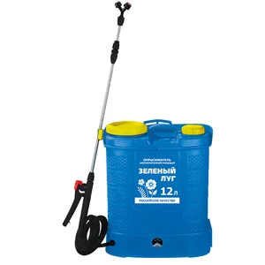 ЗЕЛЕНЫЙ ЛУГ Опрыскиватель 12 л аккумуляторный ранцевый ОР-12А синий с желтым