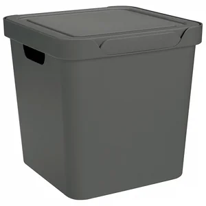 Ящик С Крышкой Универсальный luxe 286х286х286 Мм, 18л (серый) 433242611