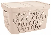 Ящик С Крышкой Универсальный deluxe, 380х276х220 Мм, 18л (светло-серый) 00-00006298