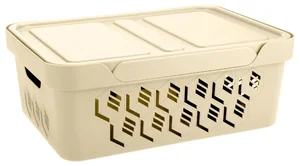 Ящик С Крышкой Универсальный deluxe, 380х276х140 Мм, 12л бежевый 00-00006342