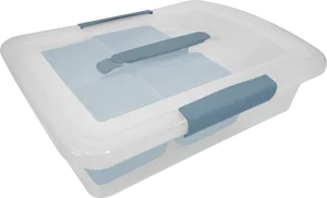 Ящик для хранения с защелками и ручкой Laconic 5л с 4 вставками-лотками 00-00007112