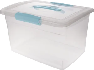 Ящик для хранения Laconic с защелками и ручкой 11 л небесный прозрачный (BQ2524НБСПР)