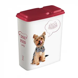 Бытпласт Контейнер Для Корма С Декором Lucky Pet 2,3Л Собаки (бордовый) 00-00011674