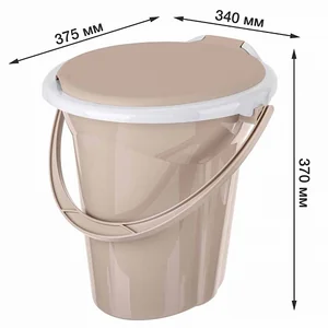 Ведро-туалет лотос  (серый) 00-00006059