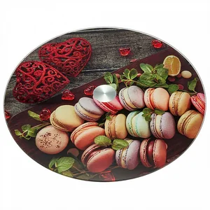 ALPENKOK Блюдо 32 см вращающееся для сервировки AK-9519 Макарyнc и Love