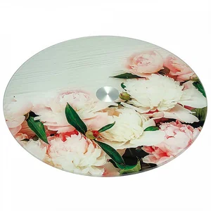 ALPENKOK Блюдо 32 см вращающееся для сервировки AK-9521 Пионы