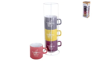 КОРАЛЛ Набор кружек 1/5 на металлической подставке Кофе 19923