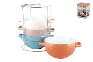 КОРАЛЛ Набор бульонниц Модена 4пр. HEN1364