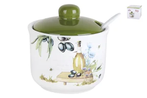 КОРАЛЛ Банка c ложкой Olives HC294-B21