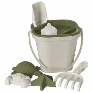 DELTA Песочный набор Lalababy for Green Republic (ведерко, сито, совочек, грабельки, 4 формочки) LA104912001 лён