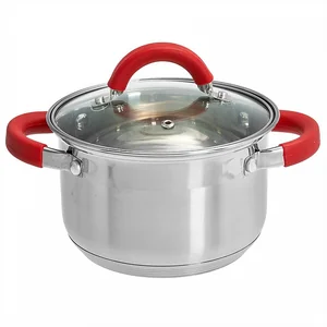 WEBBER Кастрюля 5,2 л, 22 см, из нержавеющей стали со стеклянной крышкой BE-343/2