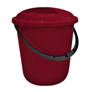 DELTA Ведро 12 л Классика с крышкой (бордо)