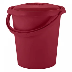 DELTA Ведро Rock-n-roll 7 л  с крышкой (бордо)