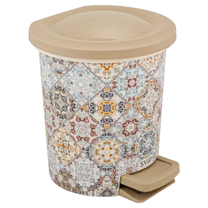 DELTA Контейнер для мусора с педалью 6 л декор SV4155 SV4155МРК