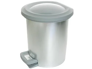 DELTA Контейнер для мусора с педалью 6 л декор Металл SV4164МТЛ