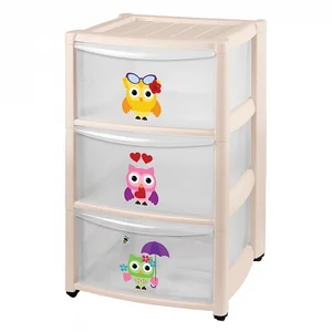 Бытпласт Комод Детский На Колесах 3 Ящика (бежевый)