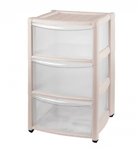 Бытпласт Комод На Колесах амадео 3 Ящика (светло-голубой) 00-00006067