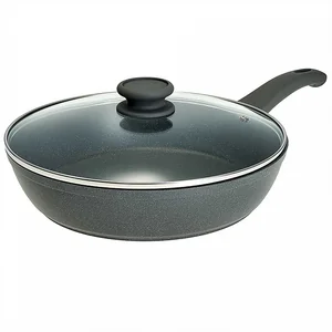 ГАРДАРИКА Сковорода 28 см с антипригарным покрытием и стеклянной крышкой 1222-06-10 серия Гранит