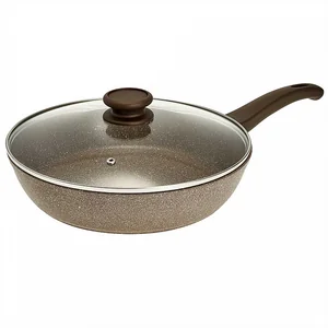 ГАРДАРИКА Сковорода 24 см с антипригарным покрытием и стеклянной крышкой 1224-07-10 серия Алтай