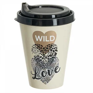 DELTA Стакан 420 мл IZI-GO с крышкой и с декором (черный) 221118830/01