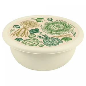 DELTA Миска Modena 2,1 л с крышкой с декором 221105825/01 светло-бежевая