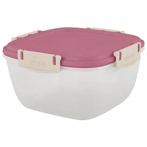 DELTA Контейнер для продуктов Sugar&Spice Barberry герметичный 0,7 л квадратный SE224210054 брусника