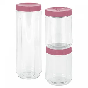 DELTA Набор банок для сыпучих продуктов Sugar&Spice Honey (1,6 л + 2×0,75 л) SE225312054 брусника