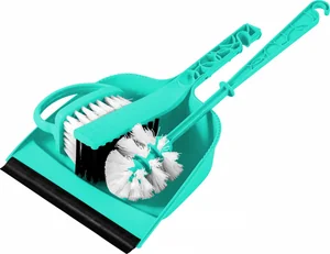 Набор для уборки Disco (щетка-утюжок, ершик для унитаза, щетка-сметка с совком) аквамарин 00-00014521