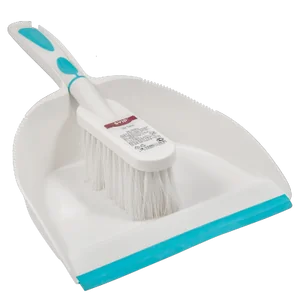 Набор Софтэль щетка-сметка с совком, белый/ бирюзовый (SV3836БЛБРЗ)